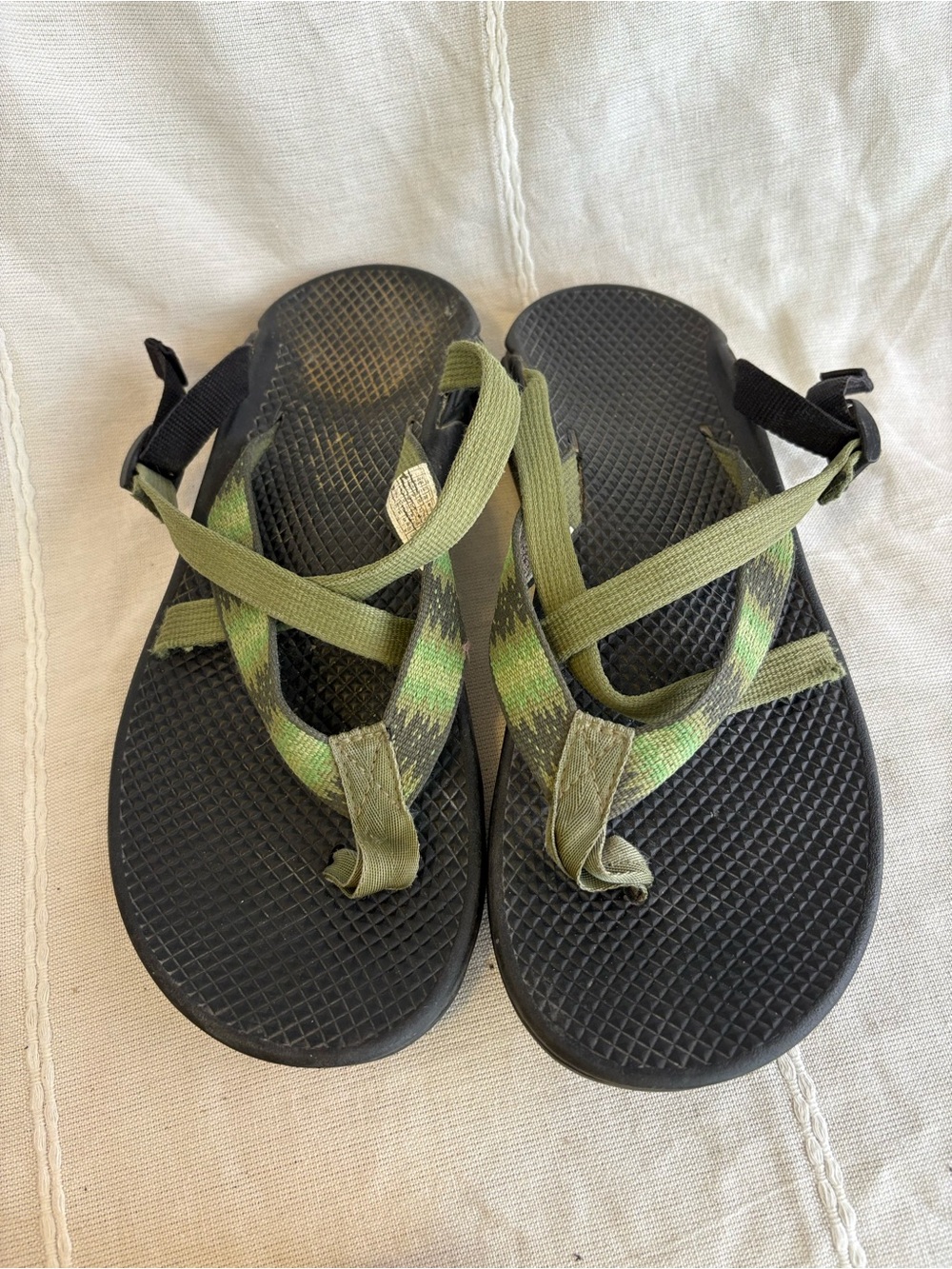 Chaco Z/2 Green and Black Sandals